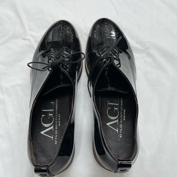 Attilio Giusti Leombruni (AGL) High-Shine Leather Oxford Derby 42 Made in Italy - Picture 7 of 9